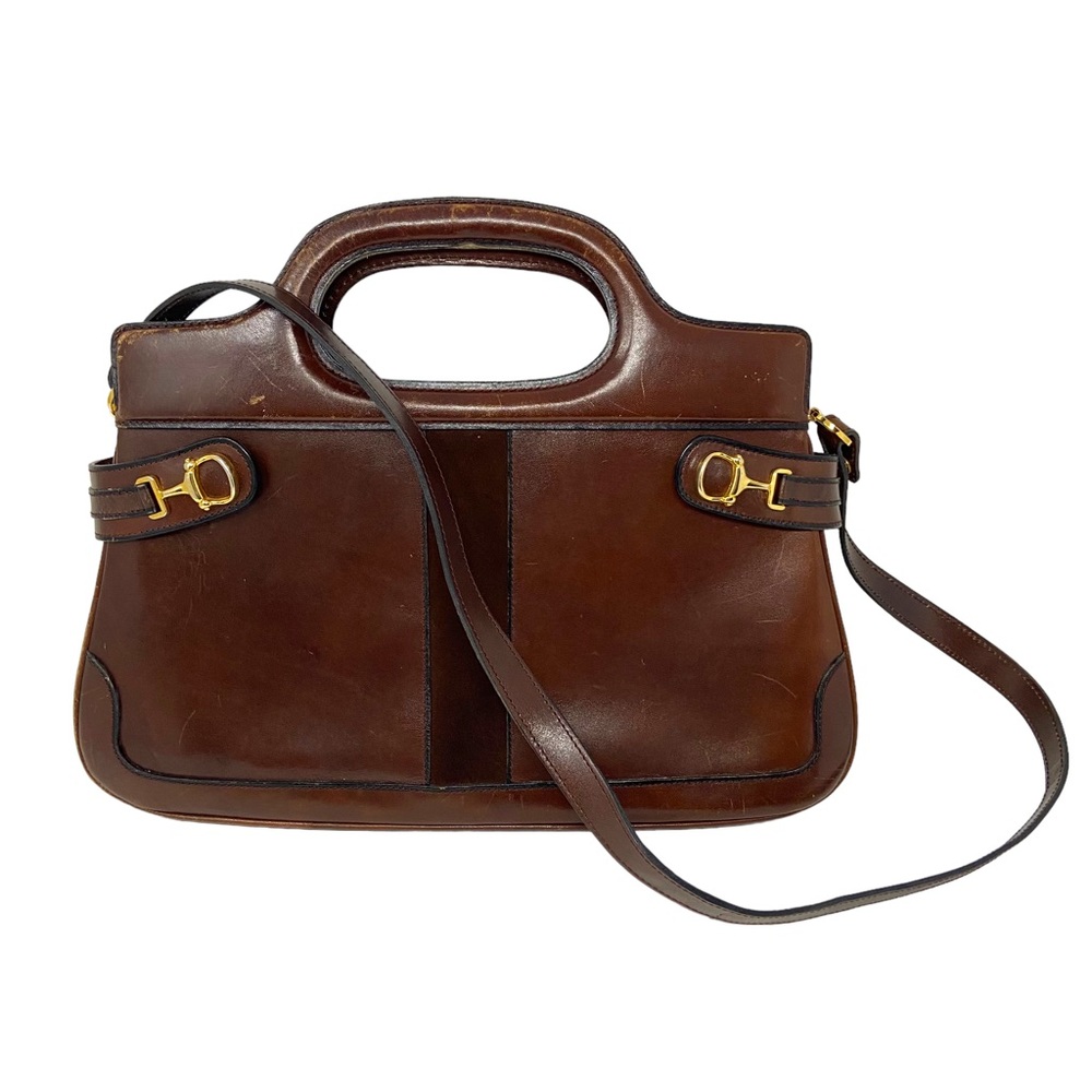 Vintage Leather Ladies Briefcase Style Bag